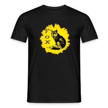 Fox - Men's T-Shirt - black - Front - AI Model Male 178 light (178cm)