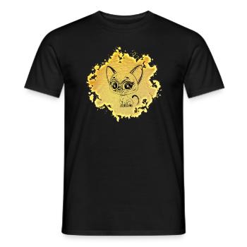 Chat - T-shirt homme - noir - Devant - AI Model Male 178 light (178cm)