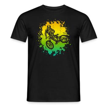Bike Mountain Bike Kids Mountain Bike - Men's T-Shirt - black - Front - AI Model Male 178 light (178cm)