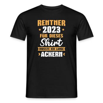 Rentner 2023 Rentenalter Ruhestand Rente Geschenk - Männer T-Shirt - Schwarz - Vorne - AI Model Male 178 light (178cm)