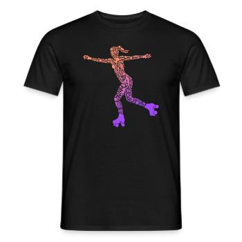 Roller Skates Roller Skates Girls Symbols Roller Skate - Men's T-Shirt - black - Front - AI Model Male 178 light (178cm)