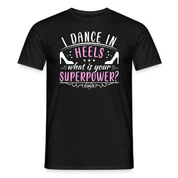 Formation en danse Ballroom Danse de couple - T-shirt homme - noir - Devant - AI Model Male 178 light (178cm)