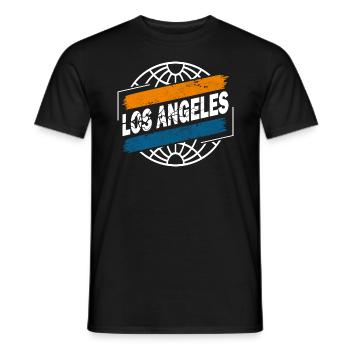 Los Angeles, Californie - T-shirt homme - noir - Devant - AI Model Male 178 light (178cm)
