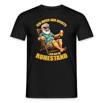 Rentner Ich muss gar nichts Rente 2026 Ruhestand - Männer T-Shirt - Schwarz - Vorne - AI Model Male 178 light (178cm)