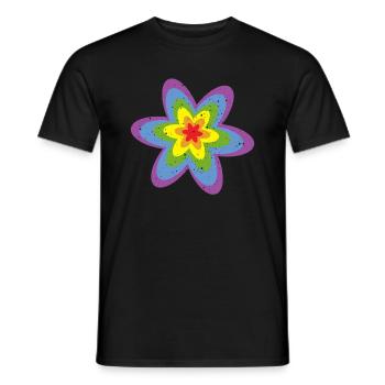 LGBTQ Blume Gay Pride LGBT Awareness Ally Vintage - Männer T-Shirt - Schwarz - Vorne - AI Model Male 178 light (178cm)