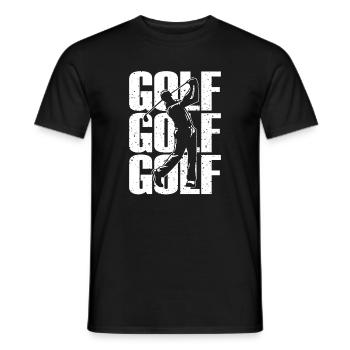 Golf Golfer Tee-Off für Männer und Jungen Vintage - Männer T-Shirt - Schwarz - Vorne - AI Model Male 178 light (178cm)