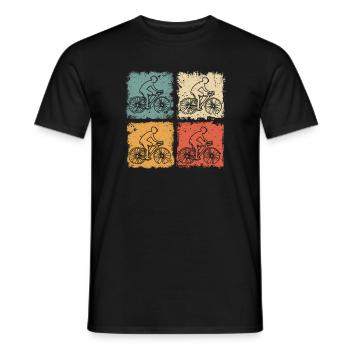 Vélo VTT Cyclisme Cyclisme Plaisir du cyclisme - T-shirt homme - noir - Devant - AI Model Male 178 light (178cm)