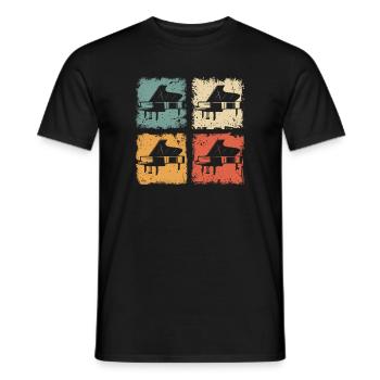 Piano à queue vintage Piano Grafic pour pianistes - T-shirt homme - noir - Devant - AI Model Male 178 light (178cm)