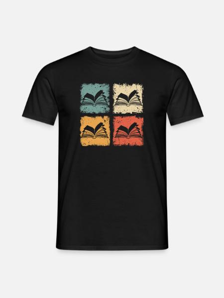 Vintage Buch Grafik Für Autoren und Leser - Männer T-Shirt - Schwarz