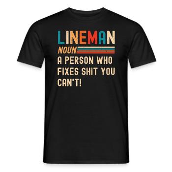 High Voltage Electrician Power Grid - Men's T-Shirt - black - Front - AI Model Male 178 light (178cm)