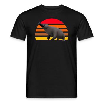 Illustration d’ornithorynque mignon - T-shirt homme - noir - Devant - AI Model Male 178 light (178cm)