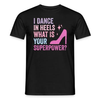 Dance Training Ballroom Couple Dance - Men's T-Shirt - black - Front - AI Model Male 178 light (178cm)