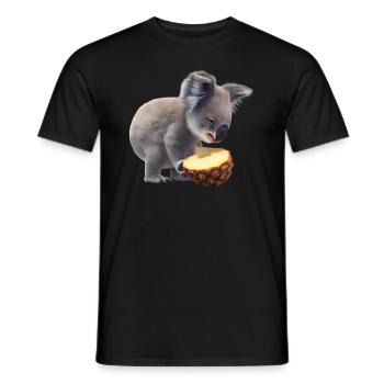Koala et ananas - T-shirt homme - noir - Devant - AI Model Male 178 light (178cm)