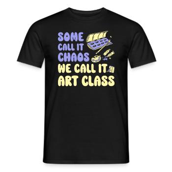 Art Teacher Funny Saying Art Course Art Class - Men's T-Shirt - black - Front - AI Model Male 178 light (178cm)