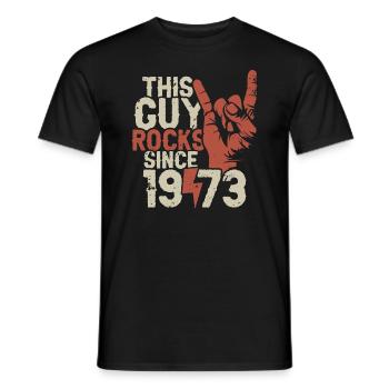 Dieser Kerl rockt seit 1973 Jahrgang Geburtstag - Männer T-Shirt - Schwarz - Vorne - AI Model Male 178 light (178cm)
