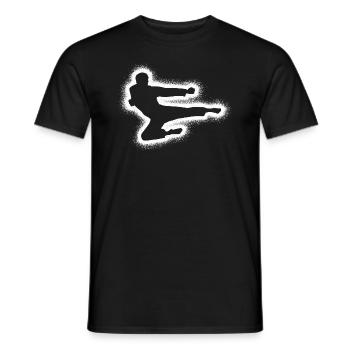 Taekwondo Arts Martiaux Garçons Enfants Hommes Karaté - T-shirt homme - noir - Devant - AI Model Male 178 light (178cm)