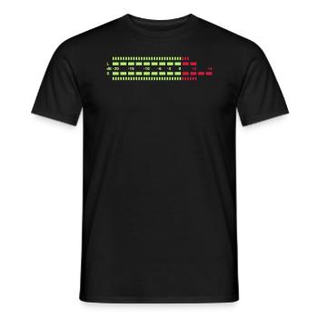 Equalizer dreifarbig EQ Musik Anlage Techno Club S - Men's T-Shirt - black - Front - AI Model Male 178 light (178cm)
