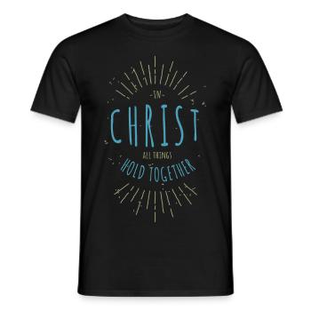 In Christ All Things Hold Together - Men's T-Shirt - black - Front - AI Model Male 178 light (178cm)