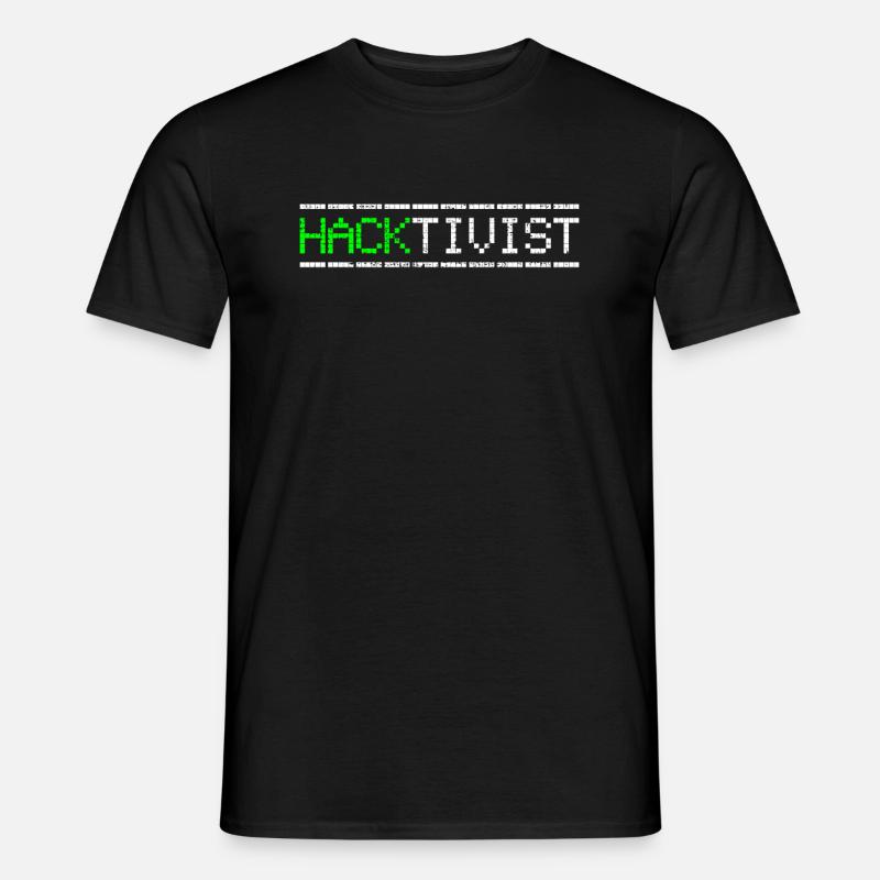 Hacker Hacktivist - Männer T-Shirt - Schwarz