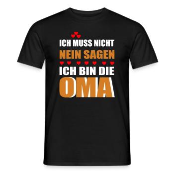 Ich bin die Oma - Männer T-Shirt - Schwarz - Vorne - AI Model Male 178 light (178cm)