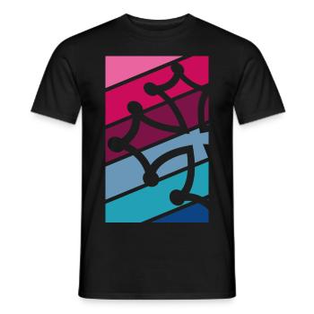 Multicolored Occitan Cross - Men's T-Shirt - black - Front - AI Model Male 178 light (178cm)