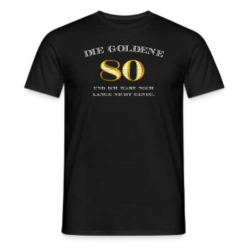 Goldene 80 Geburtstag 80 Jahre - Männer T-Shirt - Schwarz - Vorne - AI Model Male 178 light (178cm)