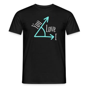 I love you - T-shirt homme - noir - Devant - AI Model Male 178 light (178cm)