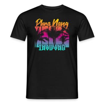 Phra Nang Thailand - Männer T-Shirt - Schwarz - Vorne - AI Model Male 178 light (178cm)