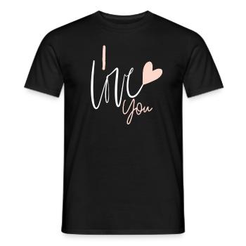 I love you - T-shirt homme - noir - Devant - AI Model Male 178 light (178cm)