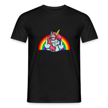 EInhorn majeur je peux moi-même des fois - T-shirt homme - noir - Devant - AI Model Male 178 light (178cm)