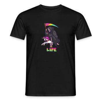 Licorne Sensemann Rosa Bunt tod sarkasmus - T-shirt homme - noir - Devant - AI Model Male 178 light (178cm)