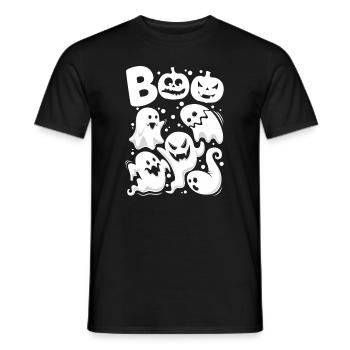 BOO Geister Erschrecken Halloween - Männer T-Shirt - Schwarz - Vorne - AI Model Male 178 light (178cm)