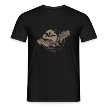 Fledermaus Vollmond Halloween - Männer T-Shirt - Schwarz - Vorne - AI Model Male 178 light (178cm)