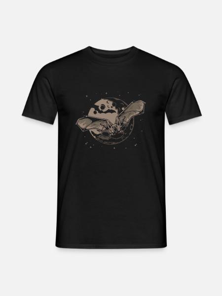 Bat Full Moon Halloween - Men's T-Shirt - black