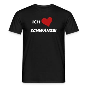 Ich liebe Schwänze shirt Penis, Männer - Männer T-Shirt - Schwarz - Vorne - AI Model Male 178 light (178cm)