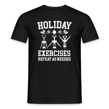 Urlaubsübungen Nach Bedarf Wiederholen - Männer T-Shirt - Schwarz - Vorne - AI Model Male 178 light (178cm)