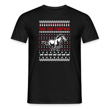 Ho Ho Horse - Men's T-Shirt - black - Front - AI Model Male 178 light (178cm)