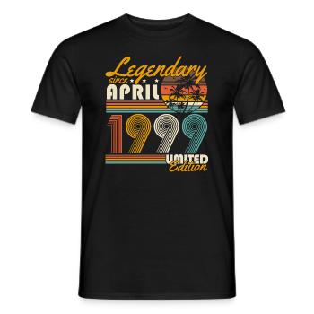 Légendaire depuis avril 1999 Vintage Birthday - T-shirt homme - noir - Devant - AI Model Male 178 light (178cm)