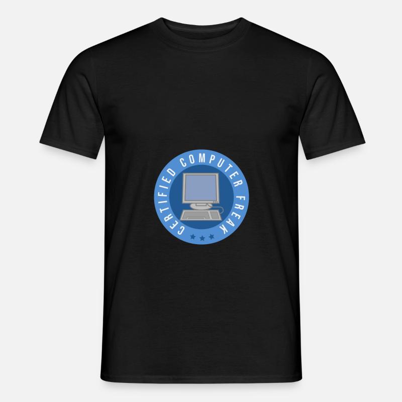 Computer certified - Computer Freak - Männer T-Shirt - Schwarz