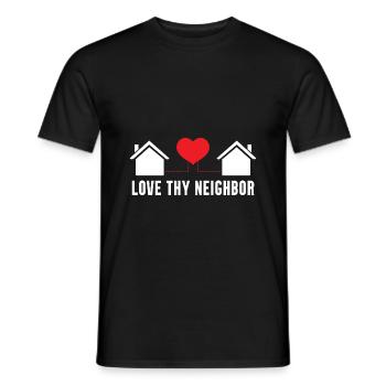 Dear Thank You Neighbor - Men's T-Shirt - black - Front - AI Model Male 178 light (178cm)