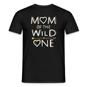 MOM of the WILD ONE - Family Design (2/2) - Men's T-Shirt - black - Front - AI Model Male 178 light (178cm)
