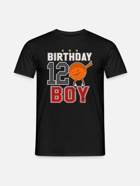 12 years old - 12th Dabbing Basketball B-Day Boy - Men's T-Shirt - black