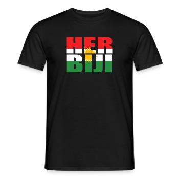 HER BIJI - Kurdish Gift Kurd Kurdistan Kurdi - Men's T-Shirt - black - Front - AI Model Male 178 light (178cm)