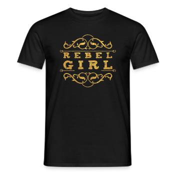 Rebel girl - Men's T-Shirt - black - Front - AI Model Male 178 light (178cm)