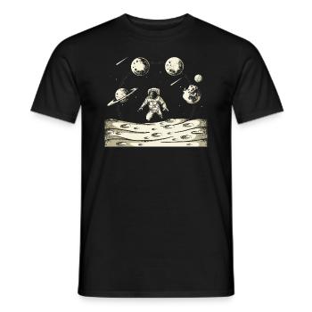 Graphique d’astronaute du système solaire - T-shirt homme - noir - Devant - AI Model Male 178 light (178cm)