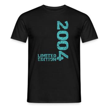 Limited Edition 2004 18th Birthday Gift - Men's T-Shirt - black - Front - AI Model Male 178 light (178cm)