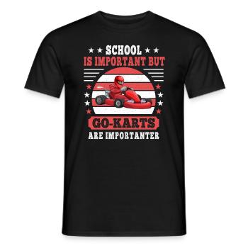 Go Kart Racing Born To Race Forced to go to School - Men's T-Shirt - black - Front - AI Model Male 178 light (178cm)