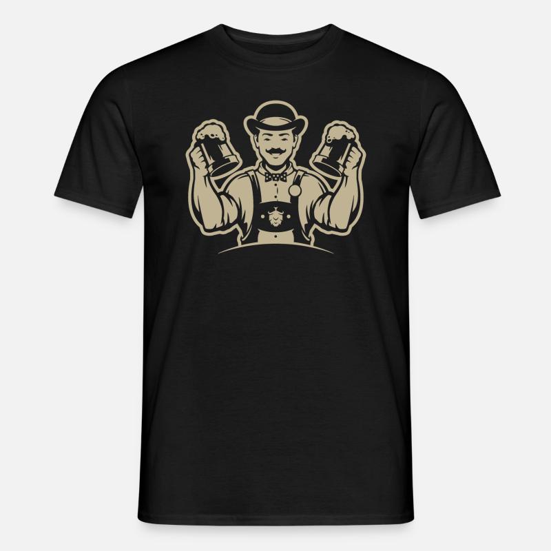 Bayer Bier Junge Bua Kellner - Männer T-Shirt - Schwarz