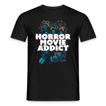 Zombie Illustration Horror Movie Fan Design - Men's T-Shirt - black - Front - AI Model Male 178 light (178cm)