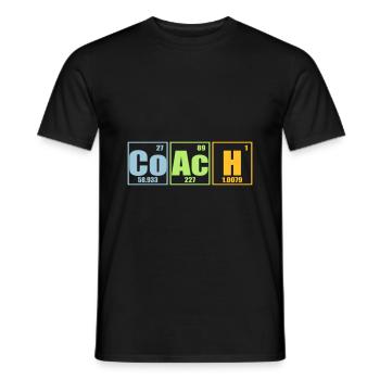Éléments de chimie CoAcH - T-shirt homme - noir - Devant - AI Model Male 178 light (178cm)